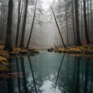 Eau purifiée en foret